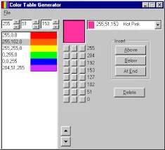 Color Table example