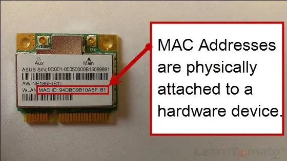 MAC address in hardware