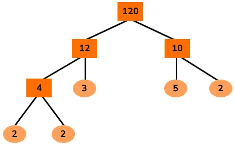 Prime factorization tree