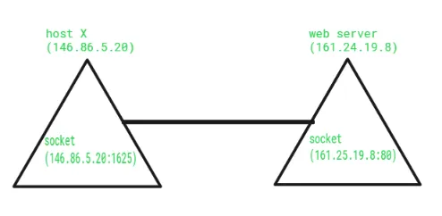 Socket connecting two devices together