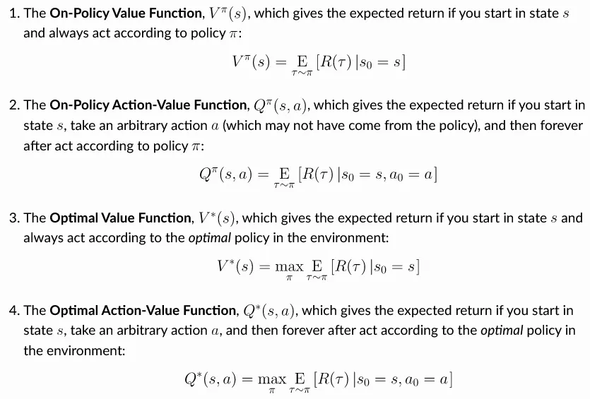 Four of value function