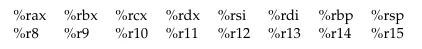 x86_64 registers