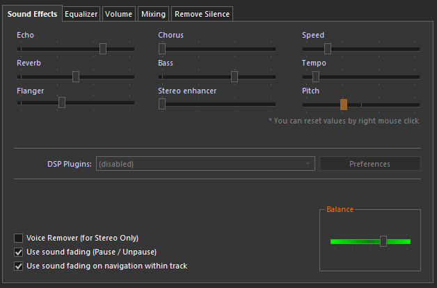 An audio player software used to add audio effects