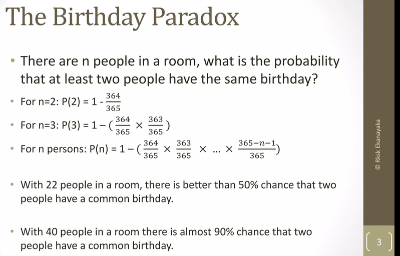 Birthday paradox