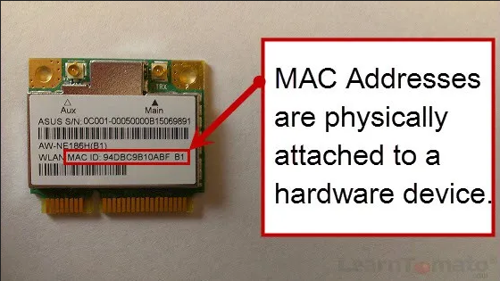 MAC address in hardware