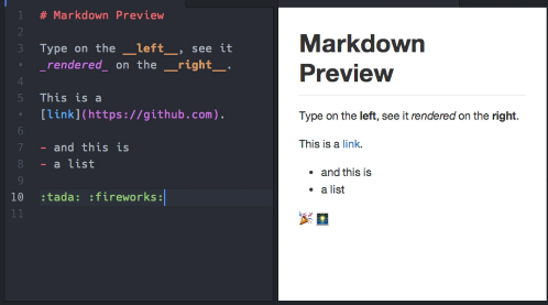 Example of Markdown formatting plain text