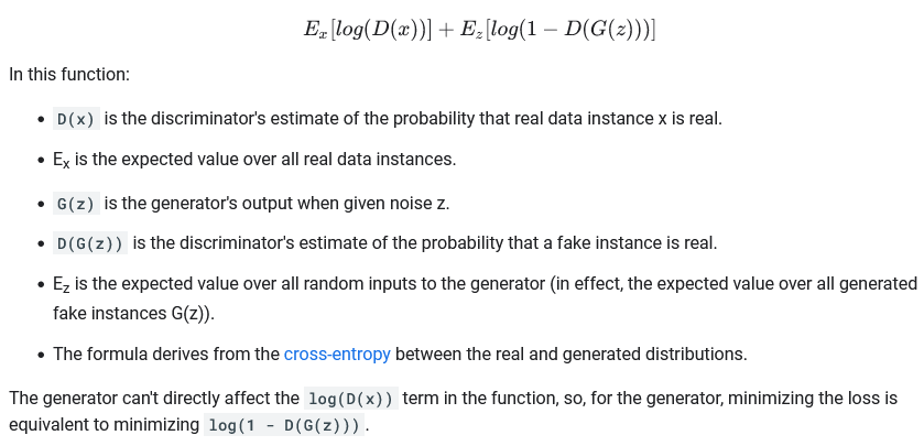 Minimax loss function formula