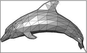 A dolphin made by polygonal meshes