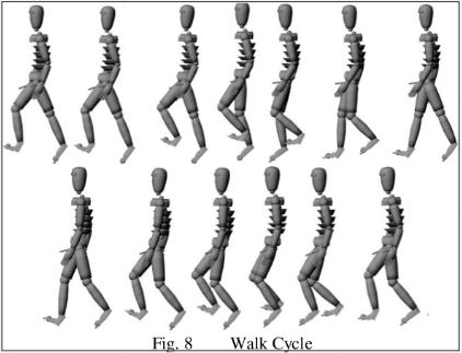 A ragdoll walk cycle