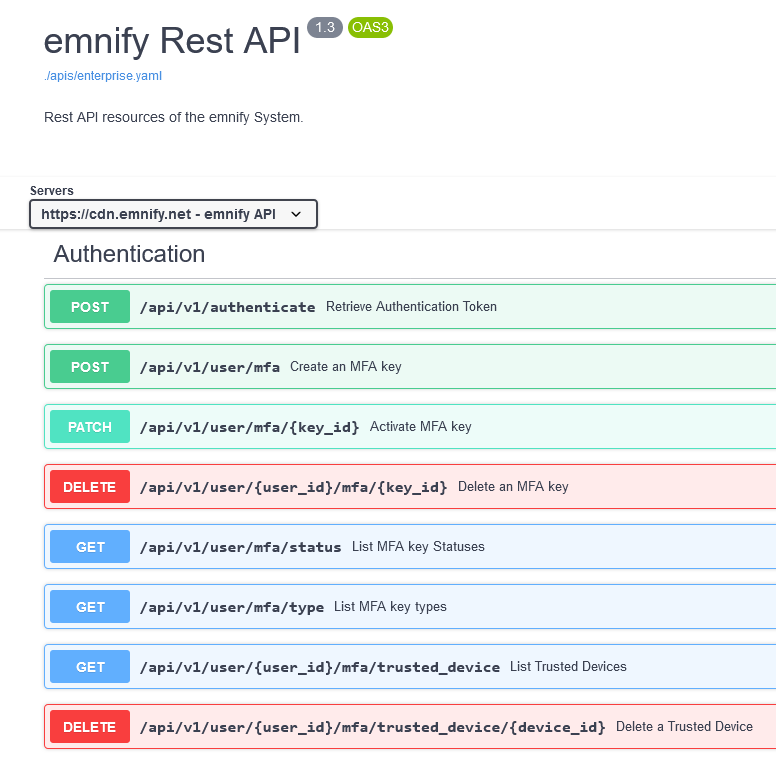 REST API documentation