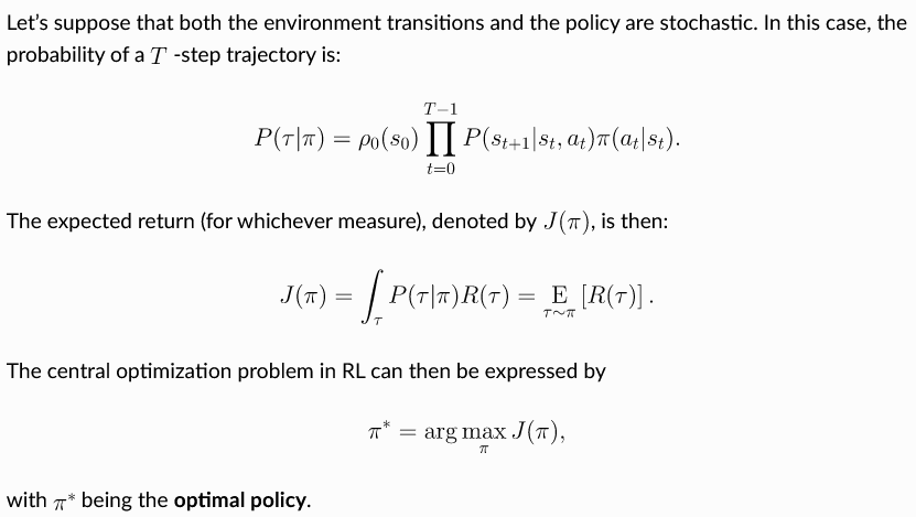 RL objective formula