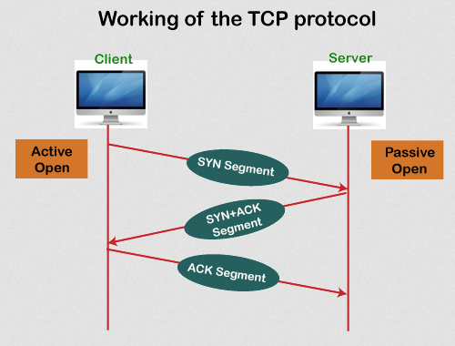 Client sent SYN, receive back SYN + ACK, and then sent back ACK