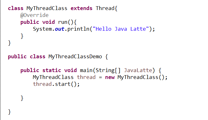 Thread creation in Java