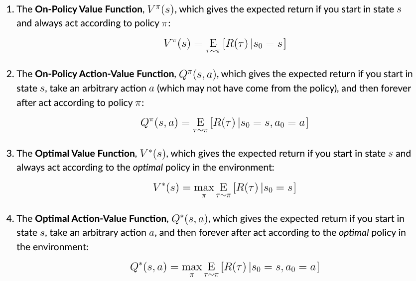 Four of value function