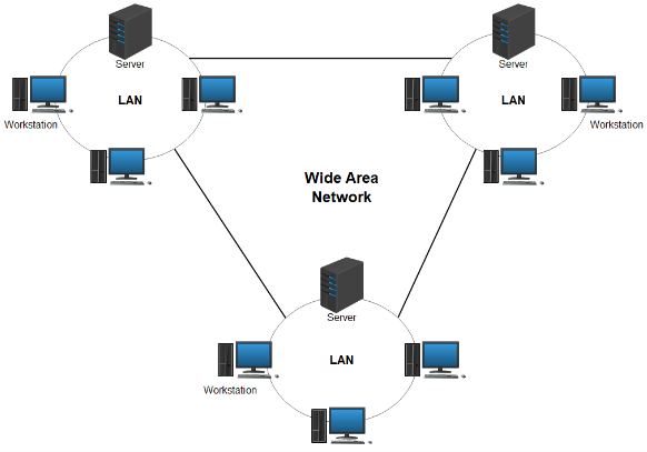 WAN connects LAN together